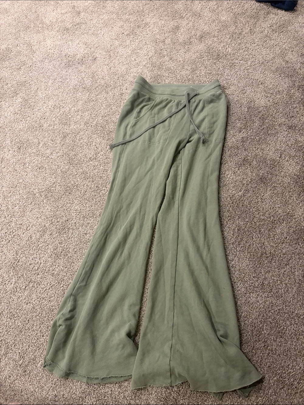 aerie Sage Green Ribbed Lounge Pants